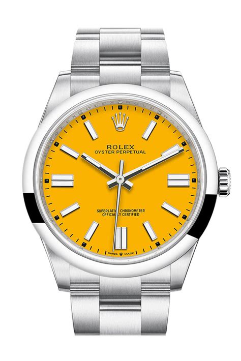 rolex oyster perpetual 41 yellow dial